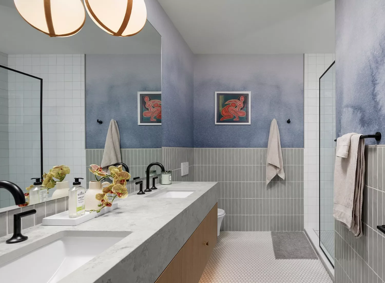 42 Bold Bathroom Color Ideas That Transform Small Spaces Into Stunning Retreats 11 Blue and Gray