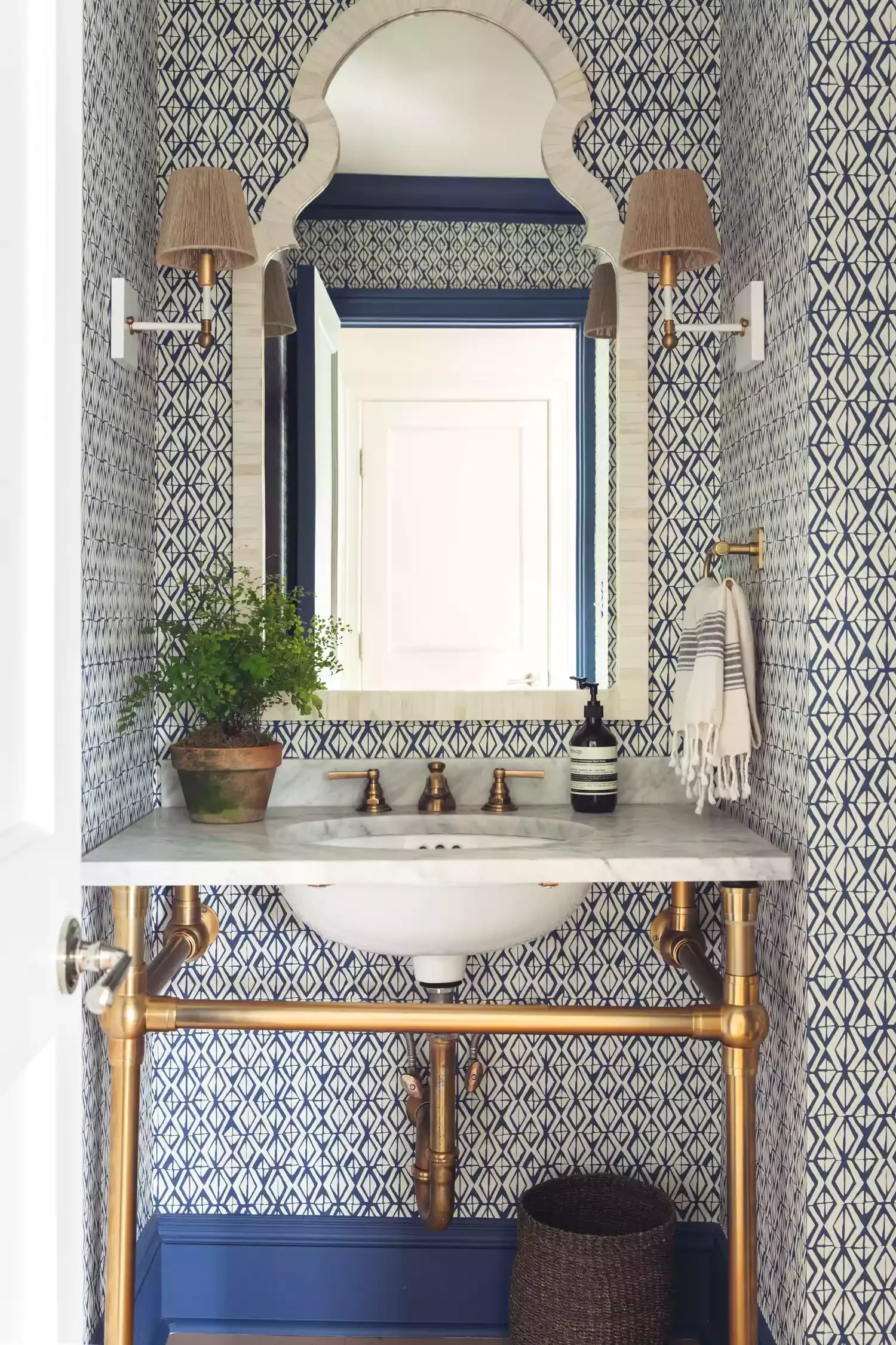 18 Navy Blue Bathroom Design Ideas That Will Transform Your Space 19 Blue and White All Over