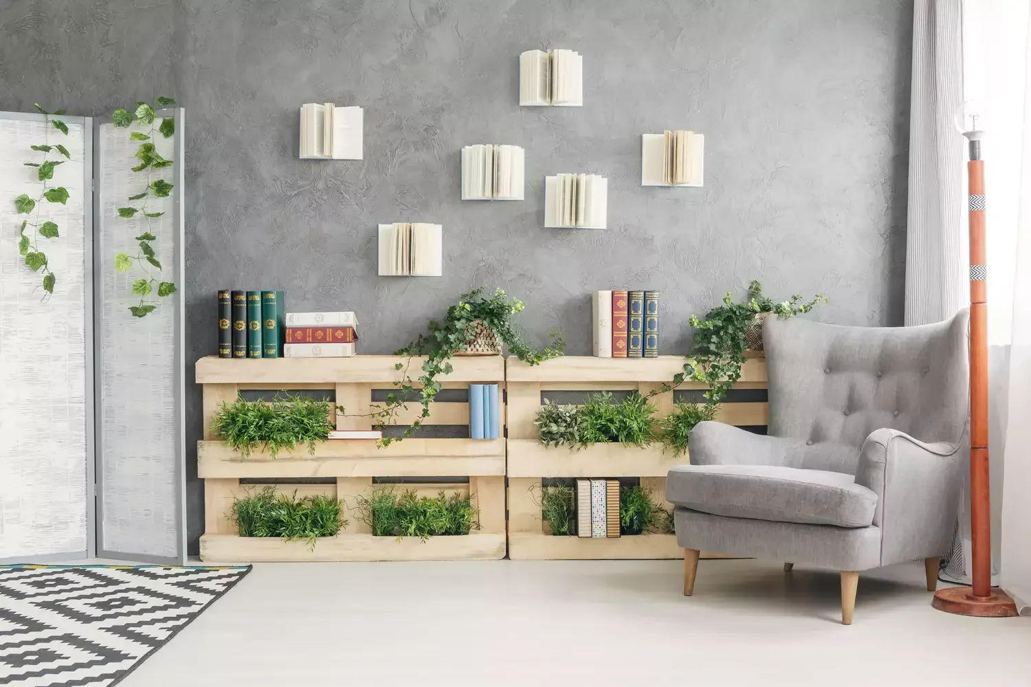 60 Creative Wood Pallet Furniture Projects That Won't Break Your Budget Bookshelf Plant Shelf