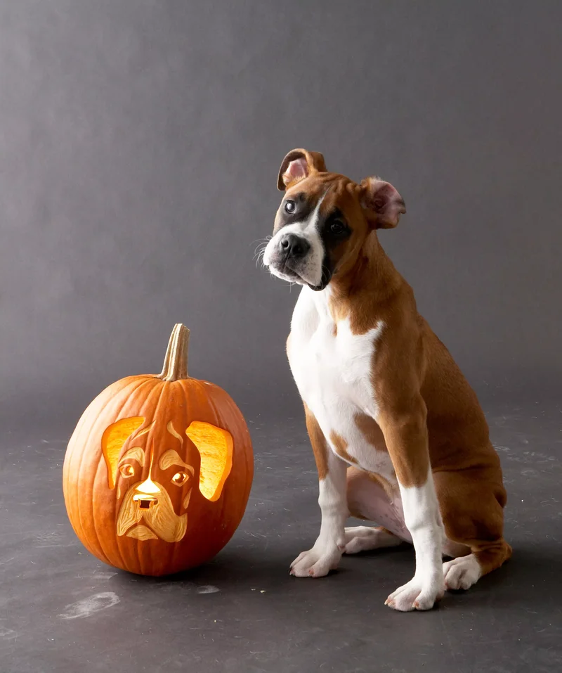 23 Canine Pumpkin Carving Templates That Are Free & Fun 15 Boxer Pumpkin