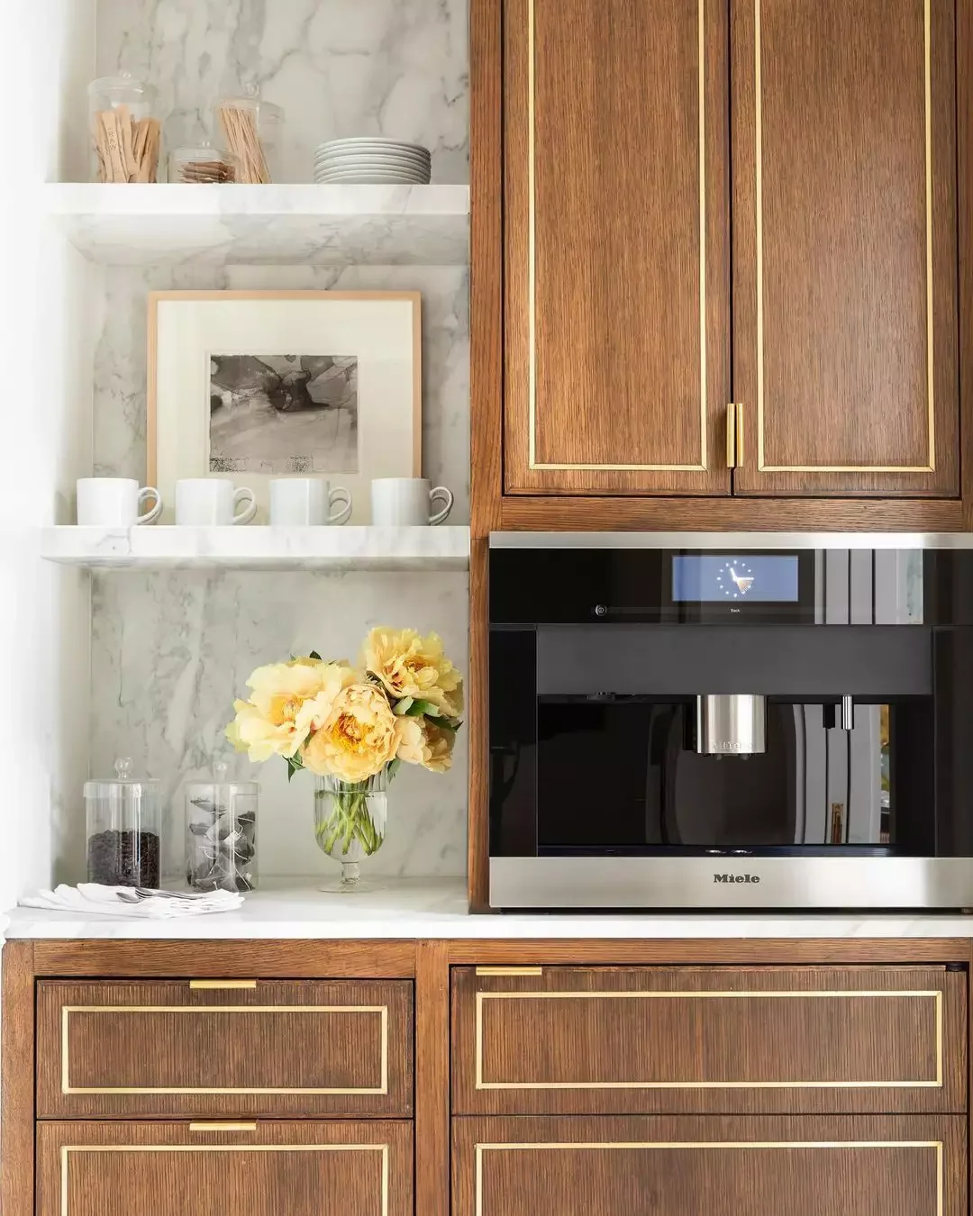 64 Stunning Kitchen Cabinet Ideas to Transform Your Space Brass Inlay Joinery