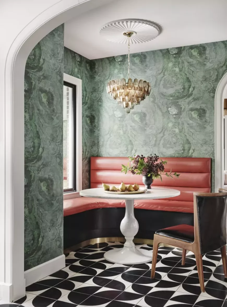 32 Stunning Green Accent Wall Ideas That'll Transform Your Space 5 Breakfast Room Green Accent Wall