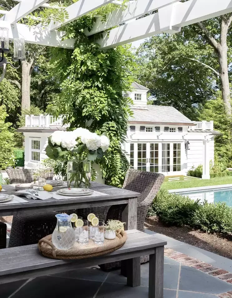 35 Stunning Brick Patio Ideas That Transform Outdoor Spaces Brick-Border Slate Patio