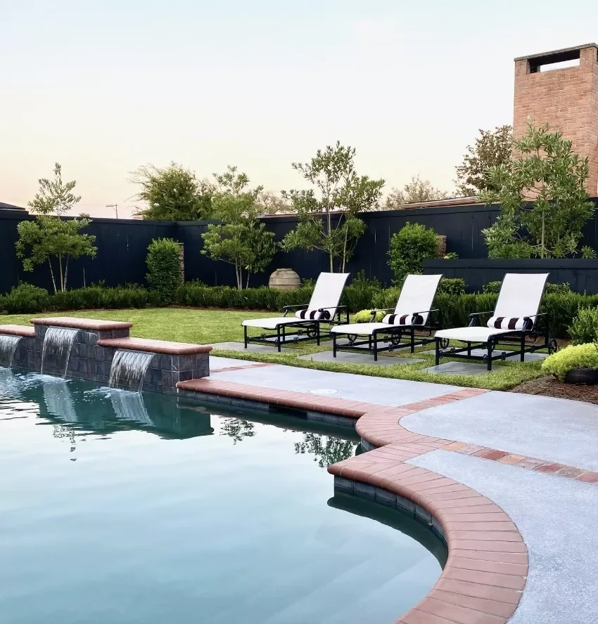 35 Stunning Brick Patio Ideas That Transform Outdoor Spaces Brick-Trimmed Pool Patio