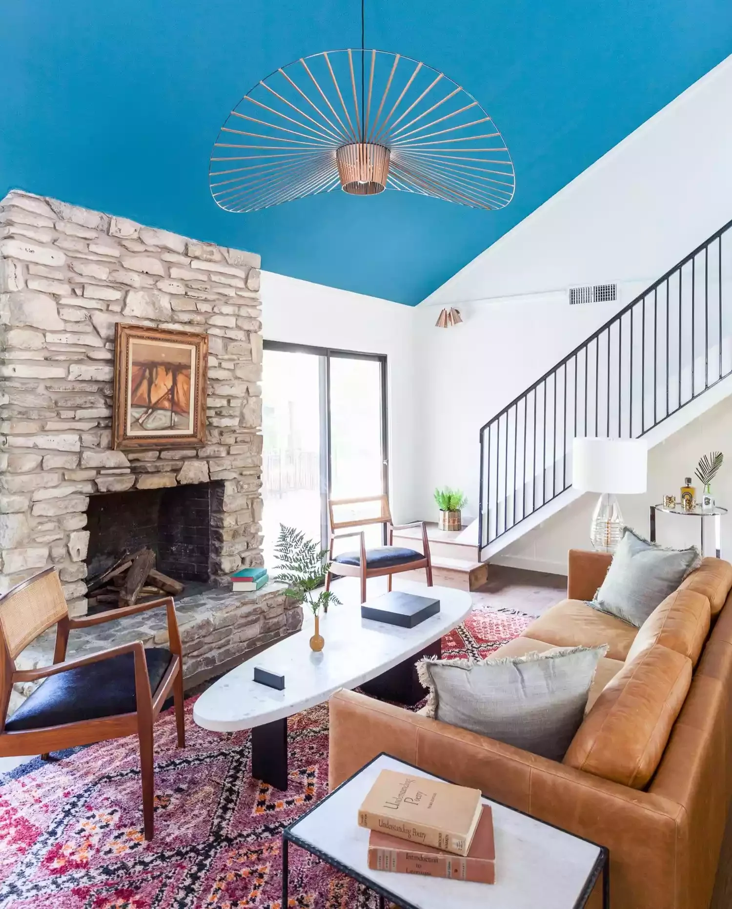 22 Stunning Blue Wall Ideas That Will Transform Your Home 12 Bright Blue Ceiling