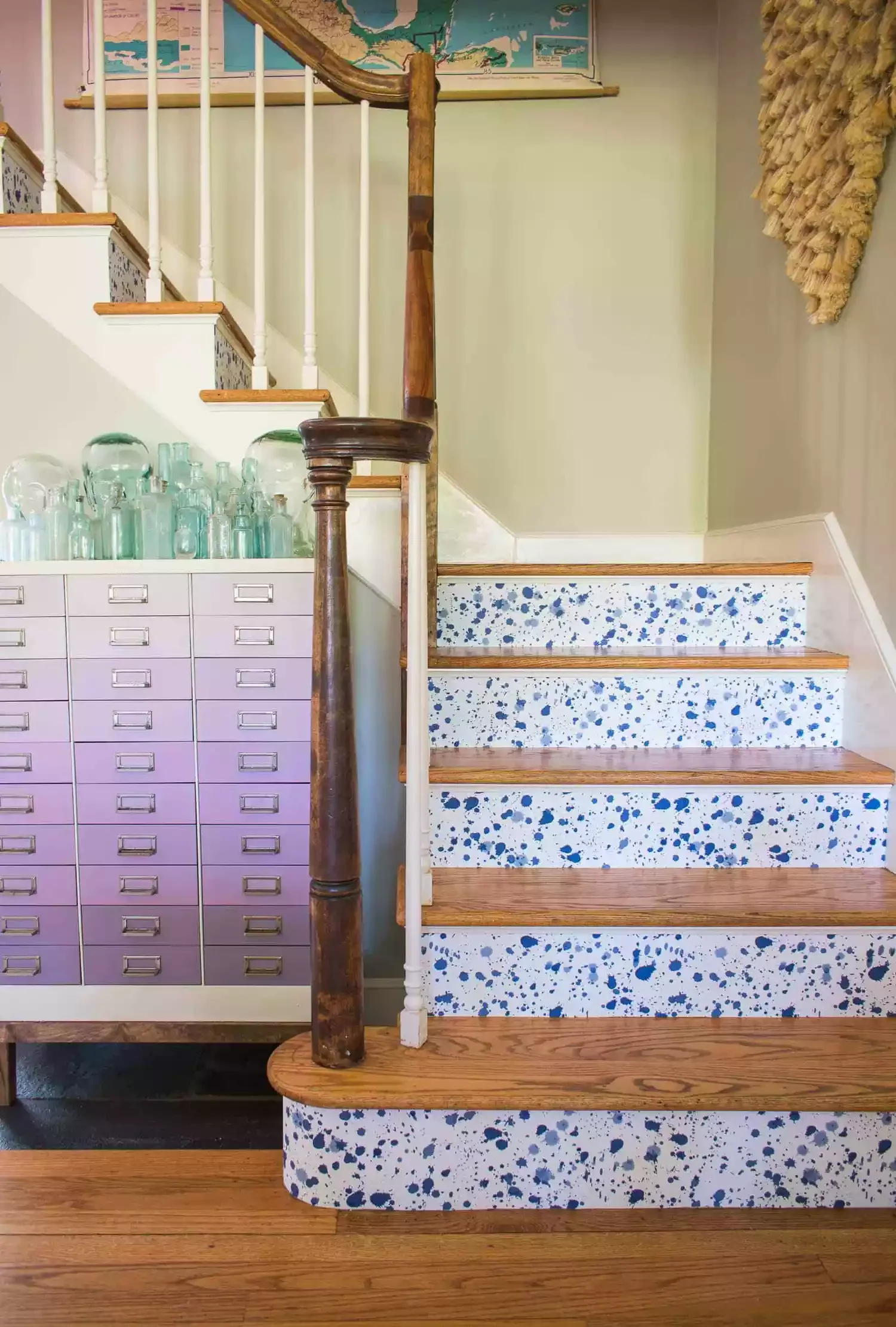 33 Creative Stair Riser Transformations That Will Elevate Your Home 13 Bring Out Your Brush