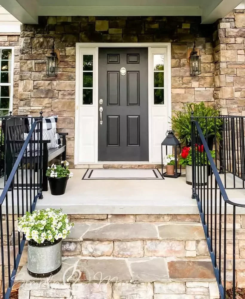 33 Stunning Black Front Door Ideas That Transform Your Home's Entrance Bring Out a Bench
