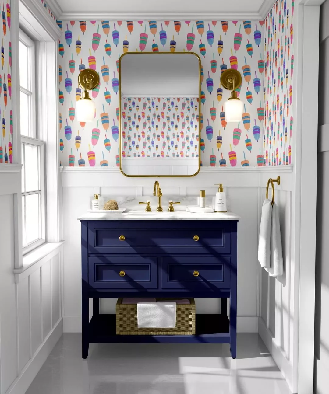 30 Beach-Inspired Bathroom Ideas That Bring Coastal Vibes Home 23 Bring in Buoys