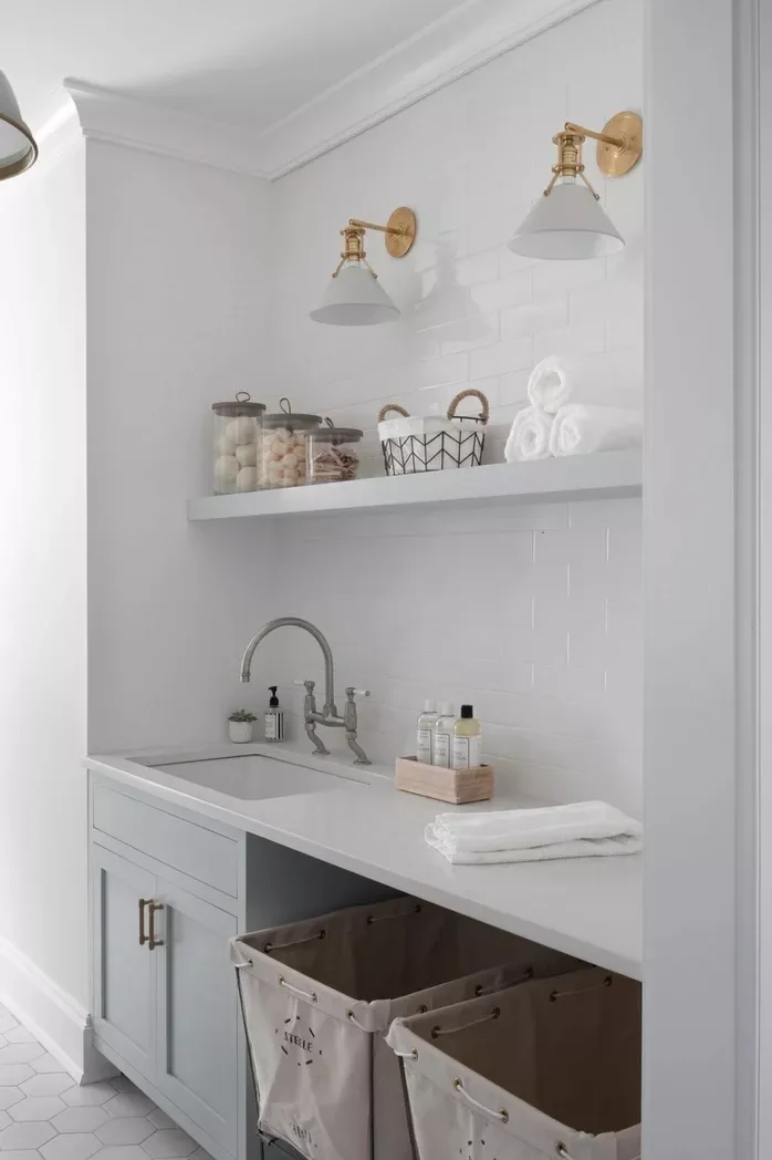 33 Contemporary Laundry Space Ideas for a Timeless Home Bring in Rolling Hampers