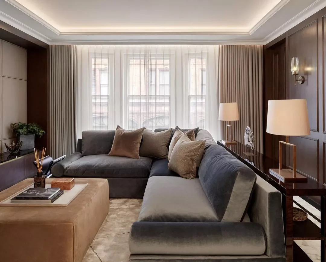 22 Media Room Ideas That Will Transform Your Home Entertainment Space 8 Bring in Warm Neutrals