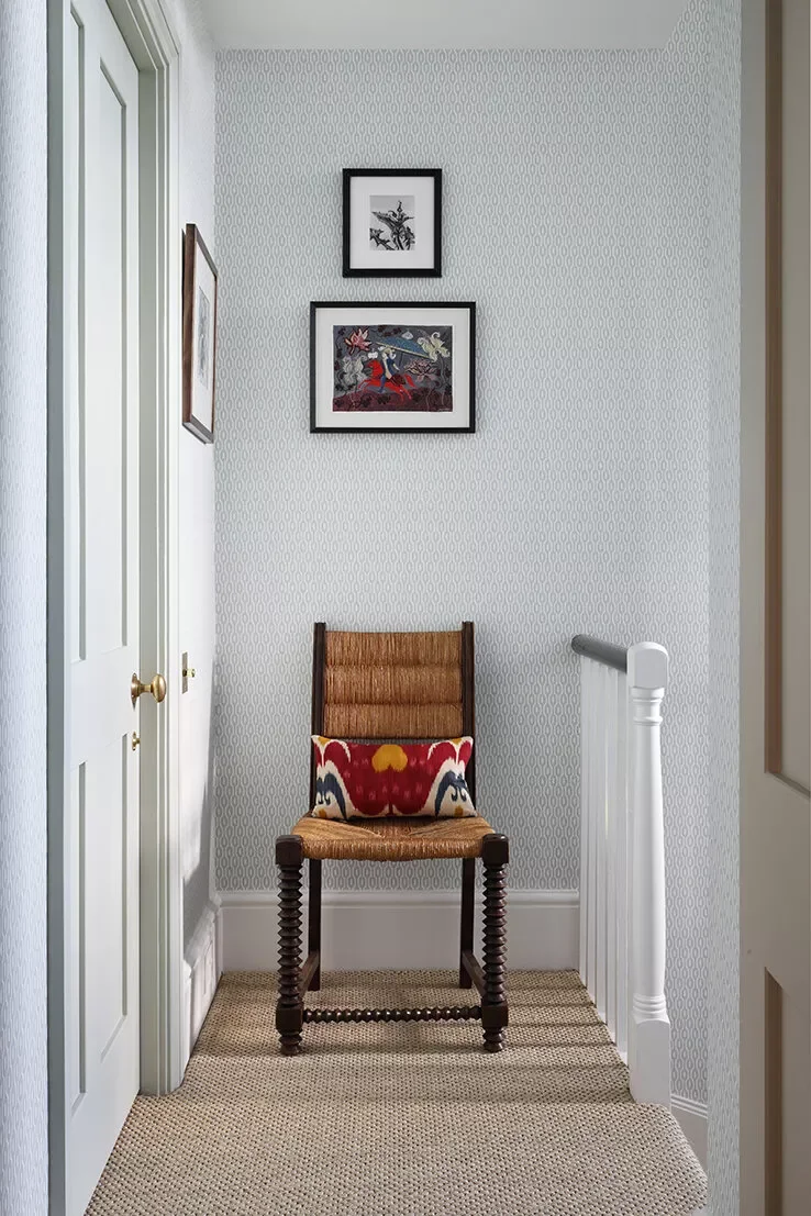 30 Smart Ways to Transform Your Narrow Hallway Into a Stylish Space 15 Bring in a Chair