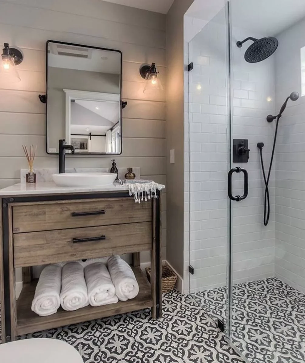 32 Clever and Stylish Ways to Store Your Towels Bring in a Vanity Shelf