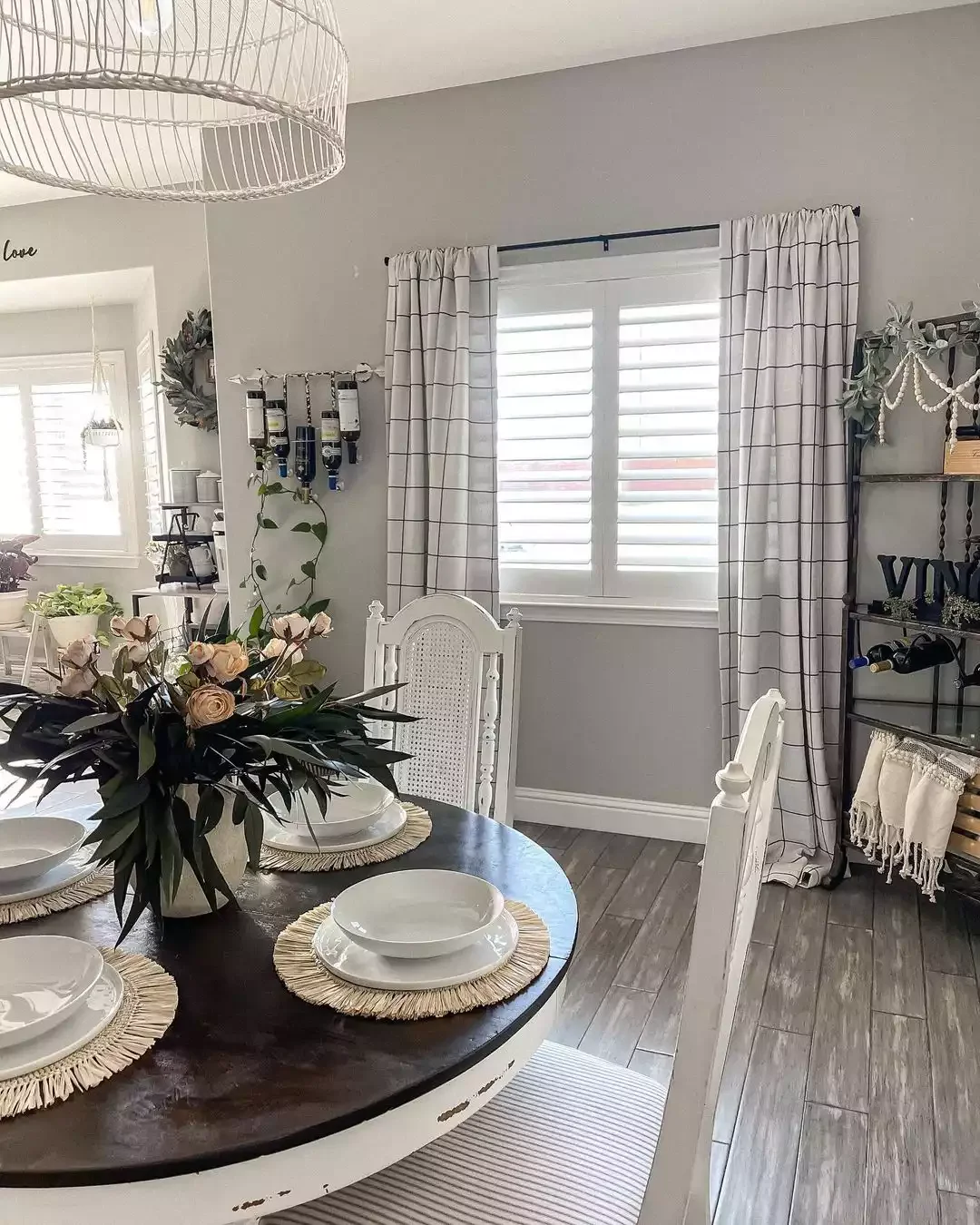 28 Rustic Curtain Ideas to Transform Your Home with Farmhouse Style 26 Bring in a Windowpane Design
