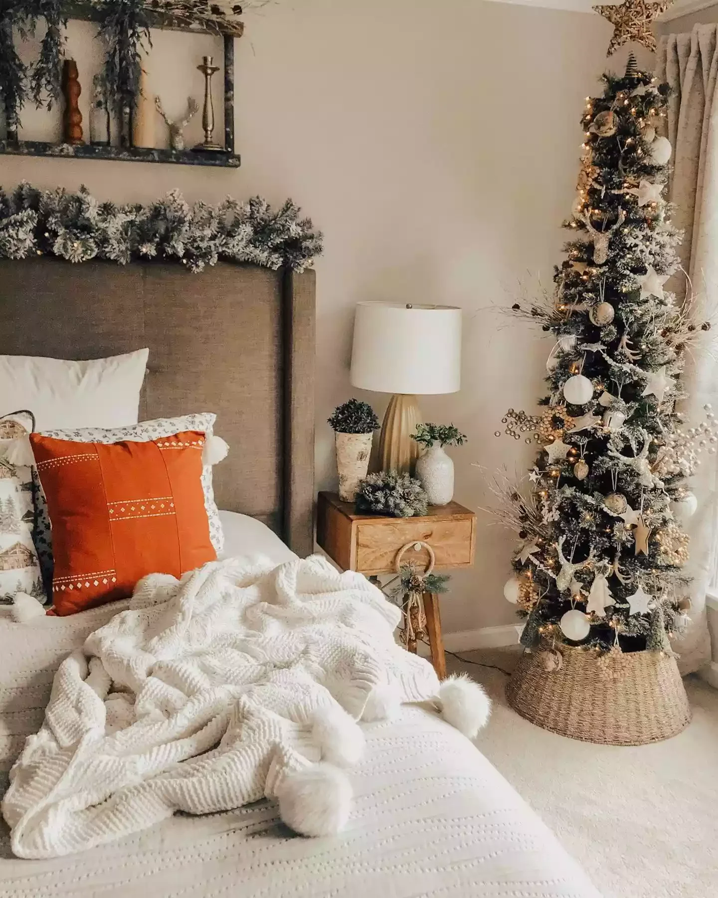 32 Stunning White Christmas Tree Ideas That Will Transform Your Holiday Decor 29 Bring it to the Bedroom
