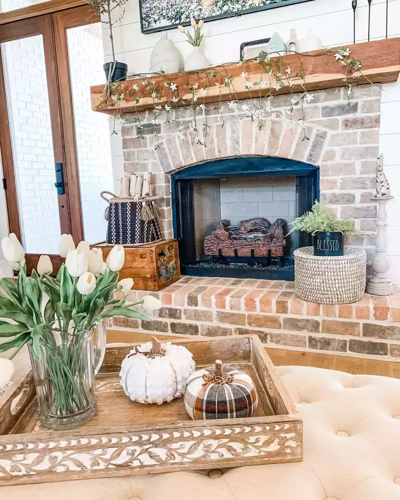 34 Farmhouse Mantle Decor Ideas to Transform Your Space 12 Bring on the Vines