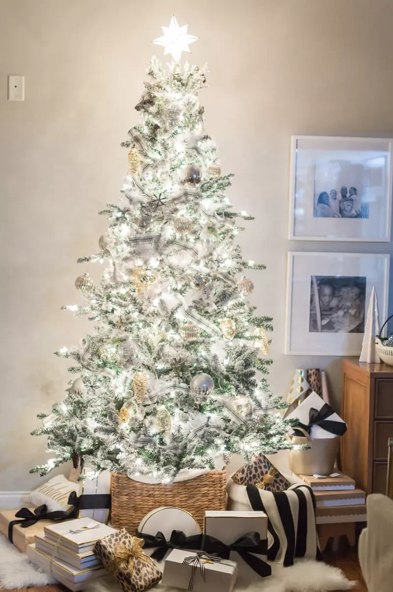 27 Stunning Flocked Christmas Tree Ideas That Transform Your Holiday Decor 13 Bring on the Whimsy