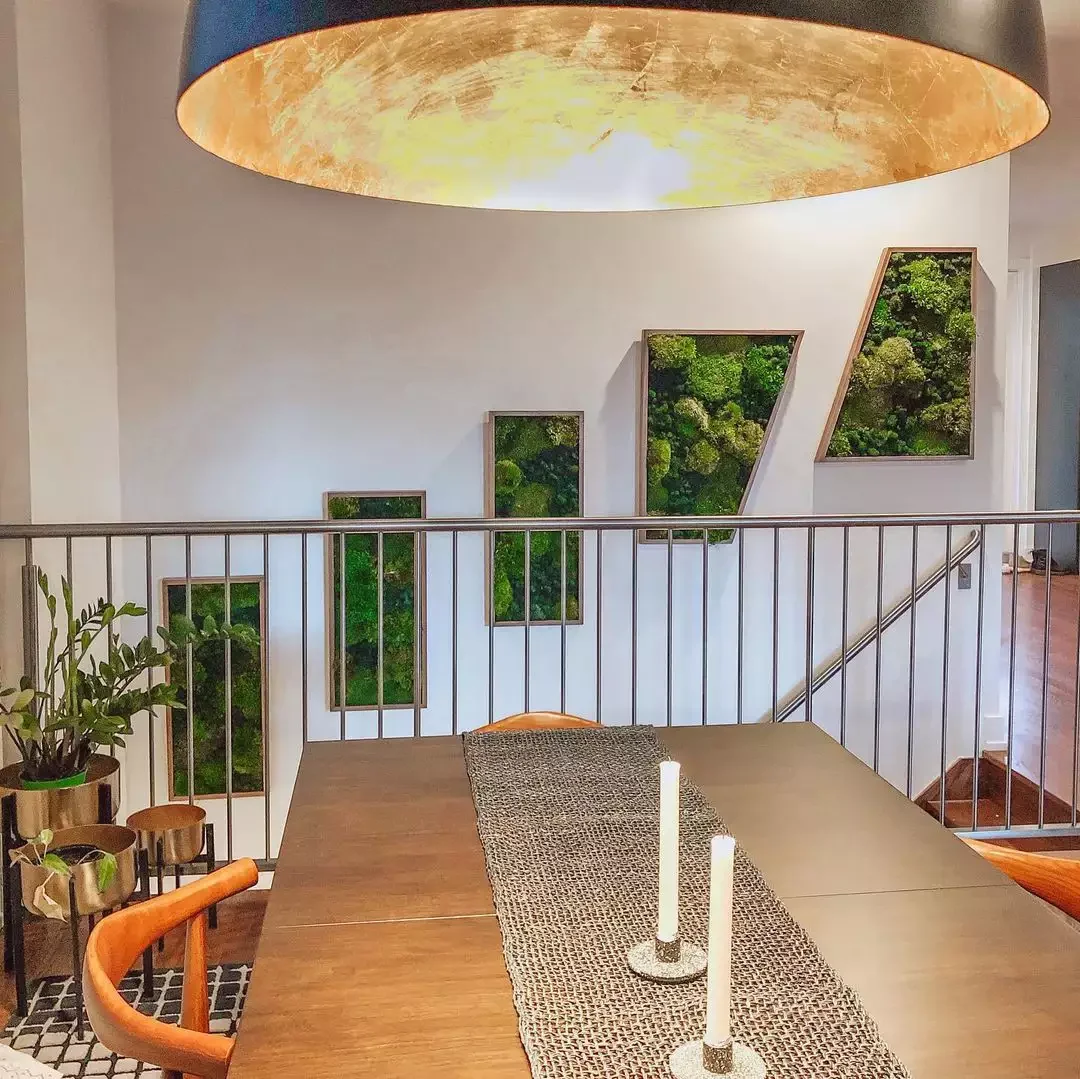 30 Creative Staircase Wall Decorating Ideas That Will Transform Your Space 22 Bring the Outdoors In