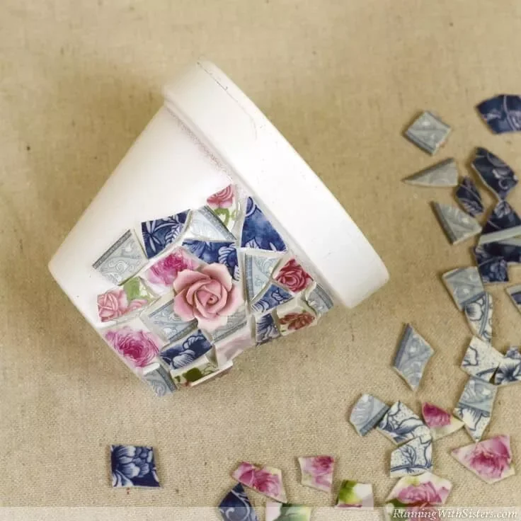 22 Creative DIY Mosaic Projects to Transform Your Home 16 Broken China Mosaic Flower Pots