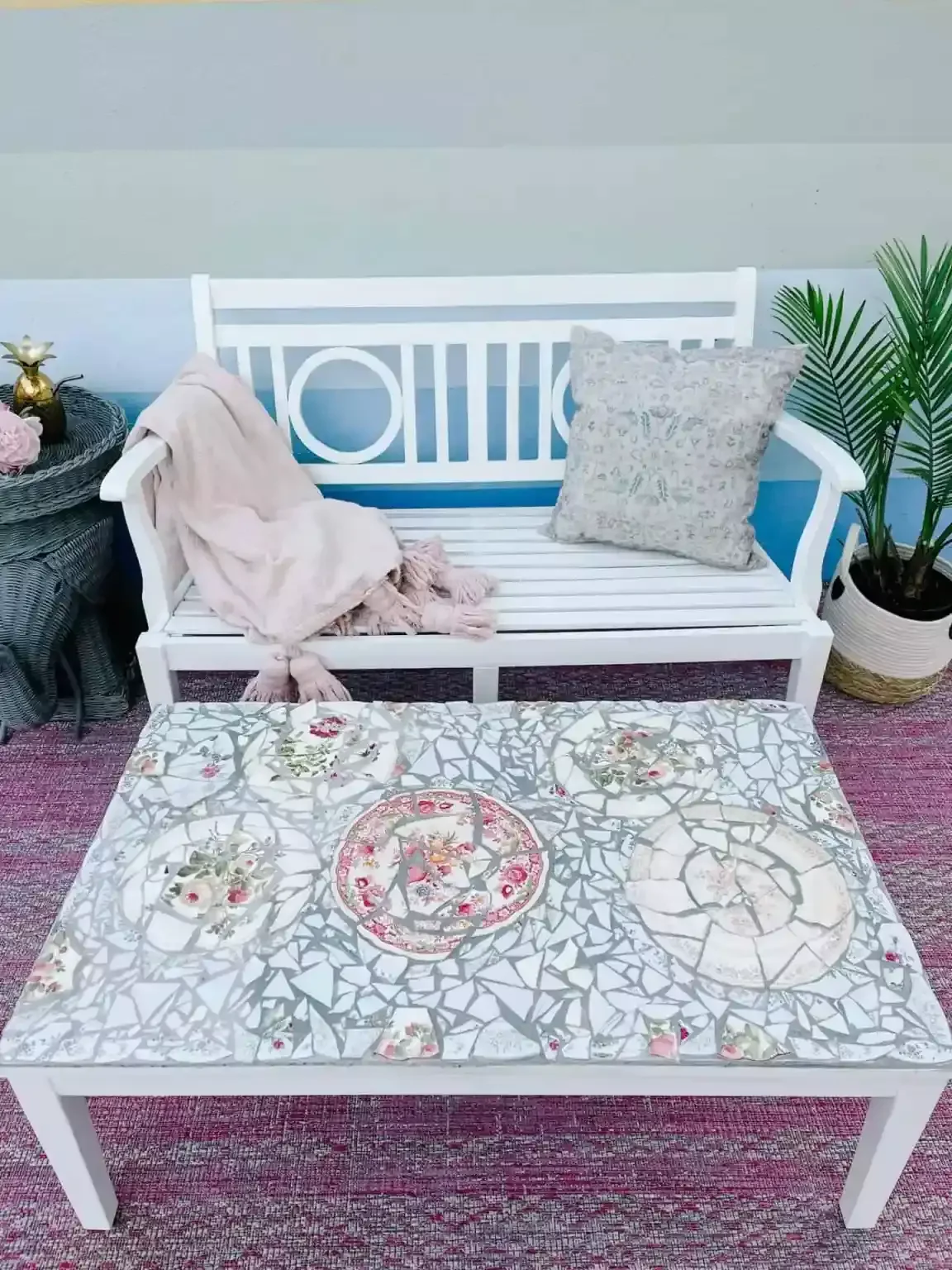 22 Creative DIY Mosaic Projects to Transform Your Home 18 Broken Dishes Table Top