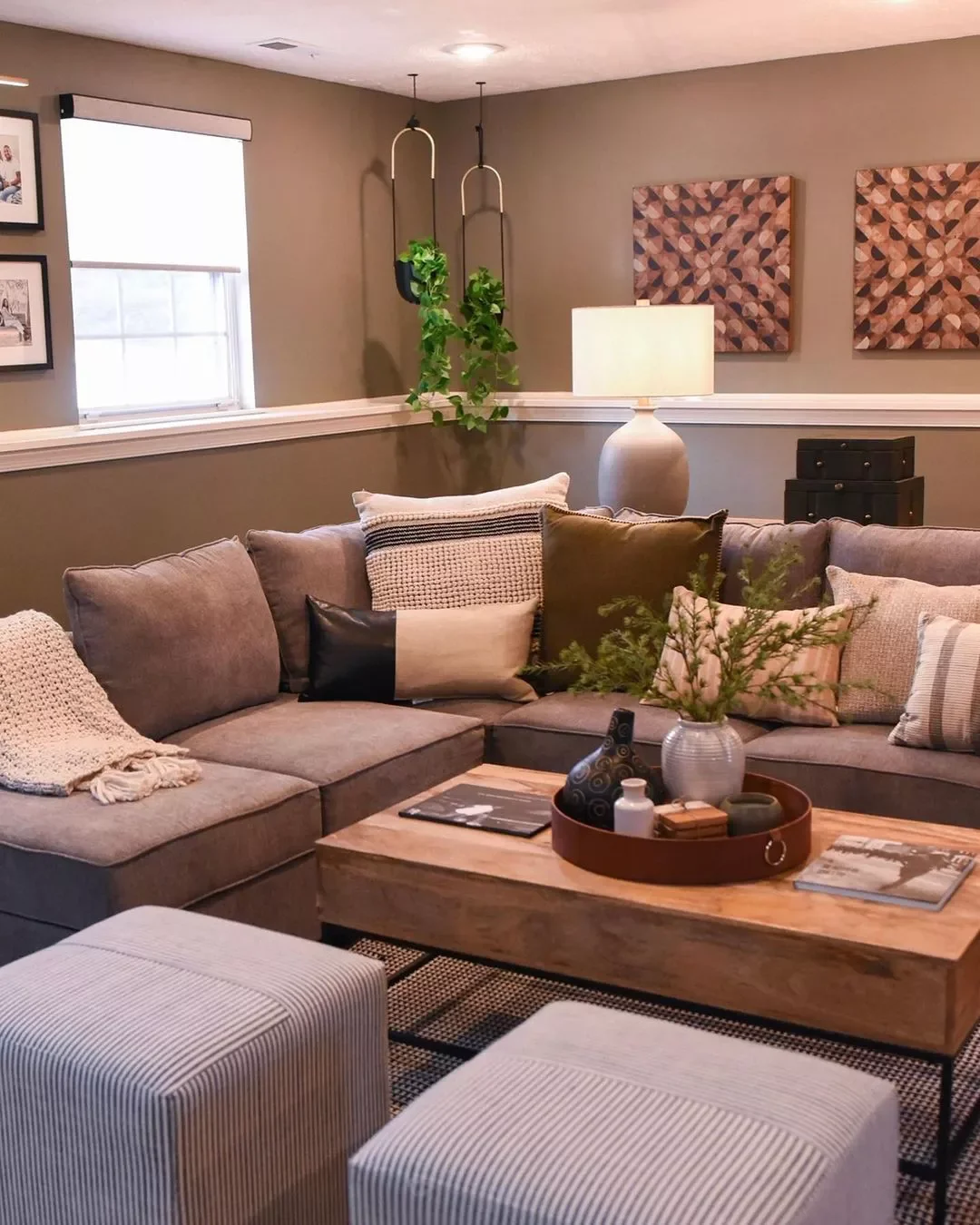20 Stunning Family Room Color Schemes That Transform Your Space 8 Brown and Beige