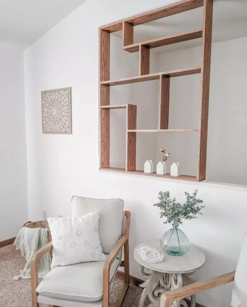 21 Creative Half Wall Ideas to Transform Your Home's Style 9 Build Geometric Paneling