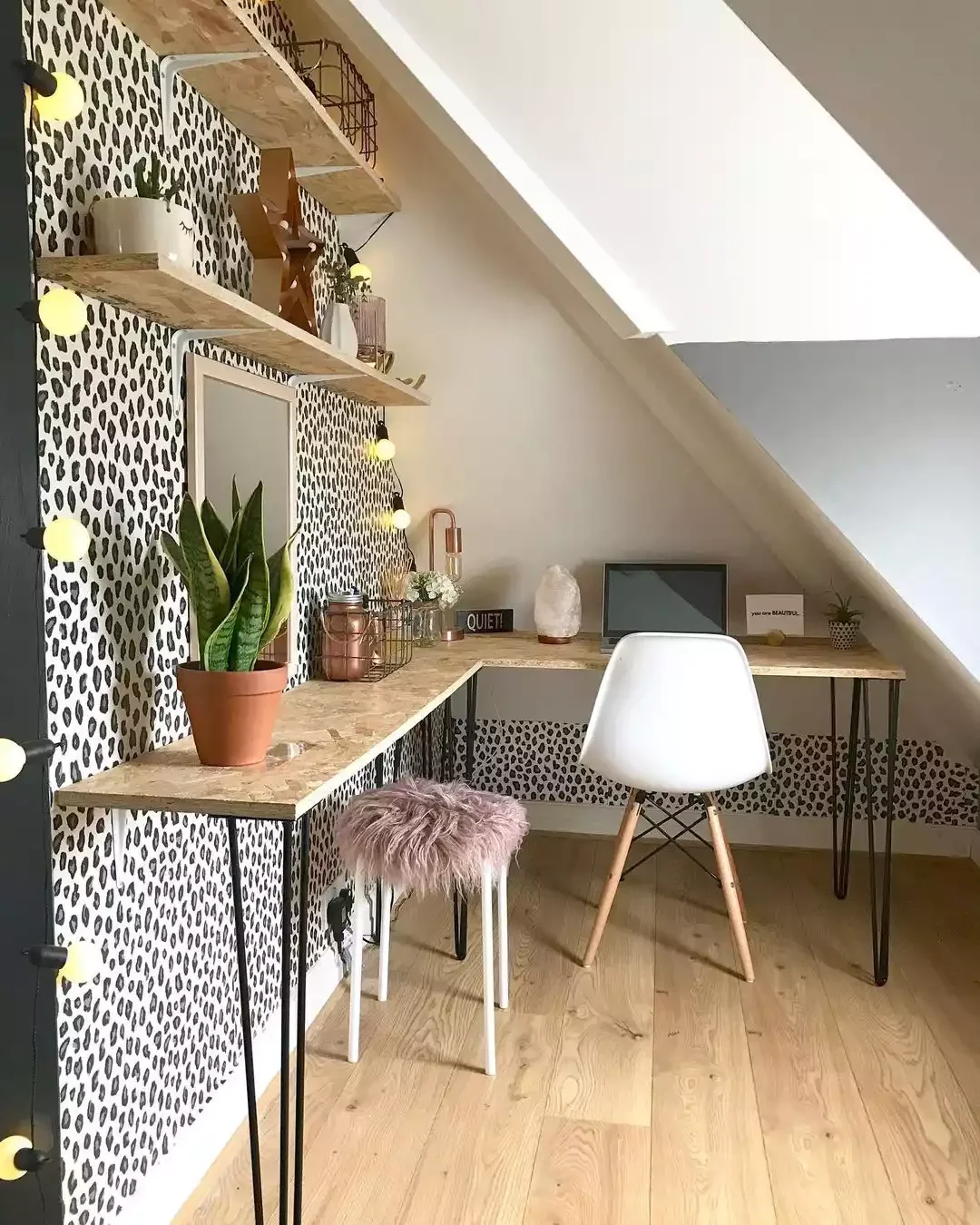 30 Brilliant Ways to Transform Your Small Attic Space With Low Ceilings 30 Build a Corner Desk