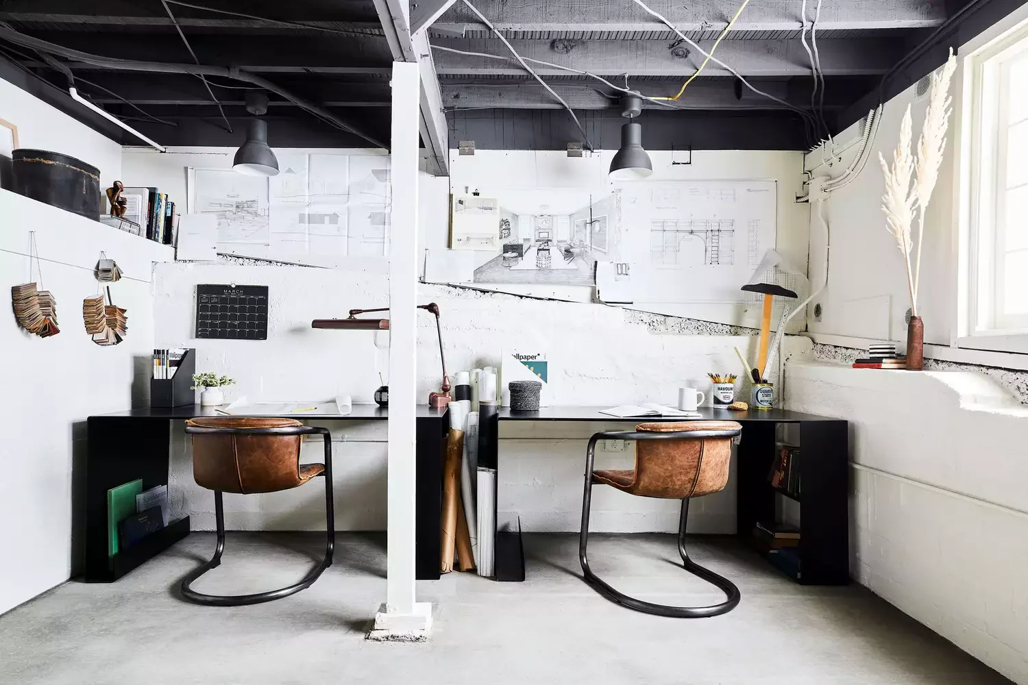 67 Stylish Modern Home Office Ideas That Make Working From Home a Joy Build a Coworking Space