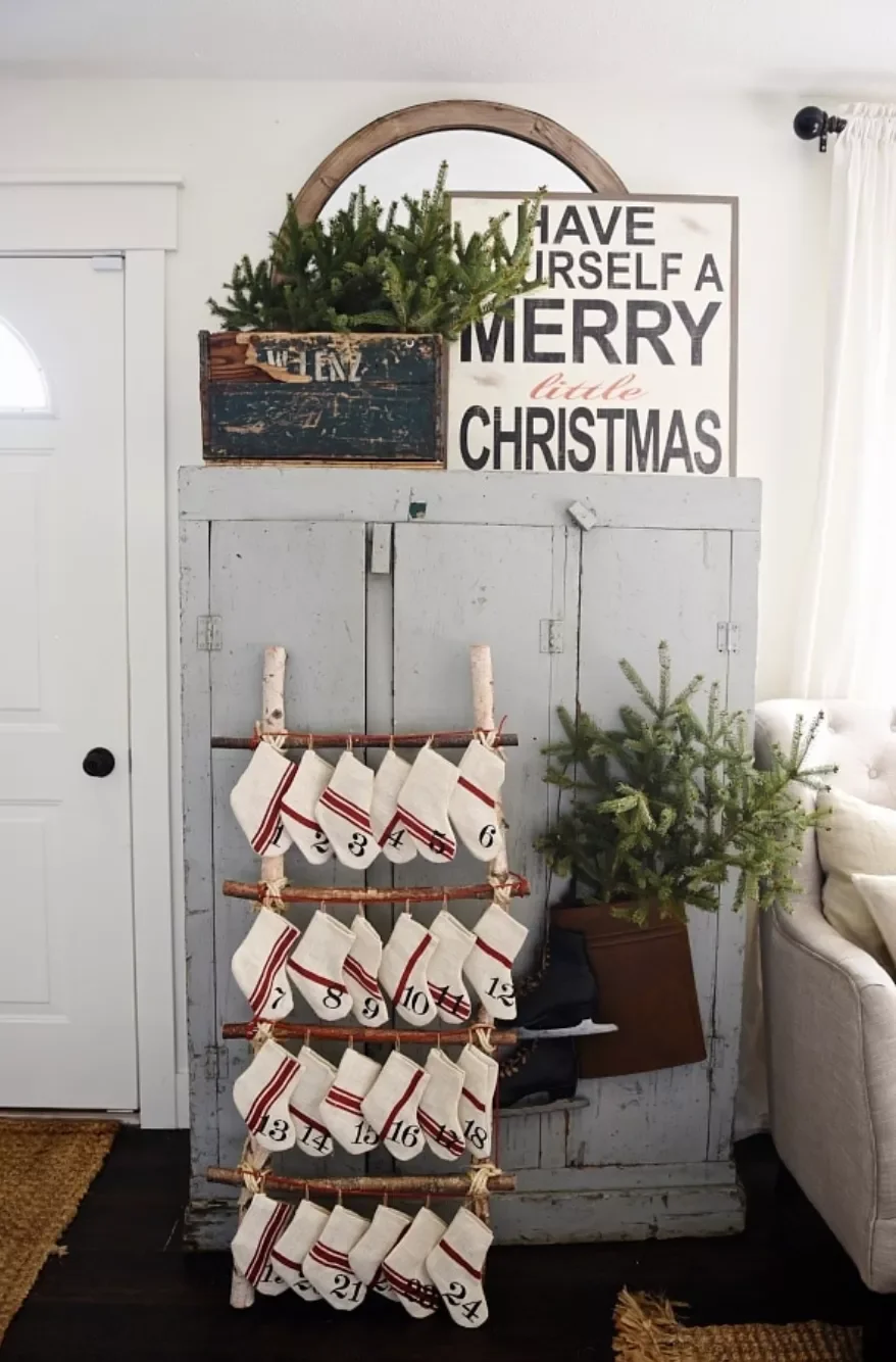 50 Stunning DIY Advent Calendar Ideas That Look Designer-Made 22 Build a DIY Ladder
