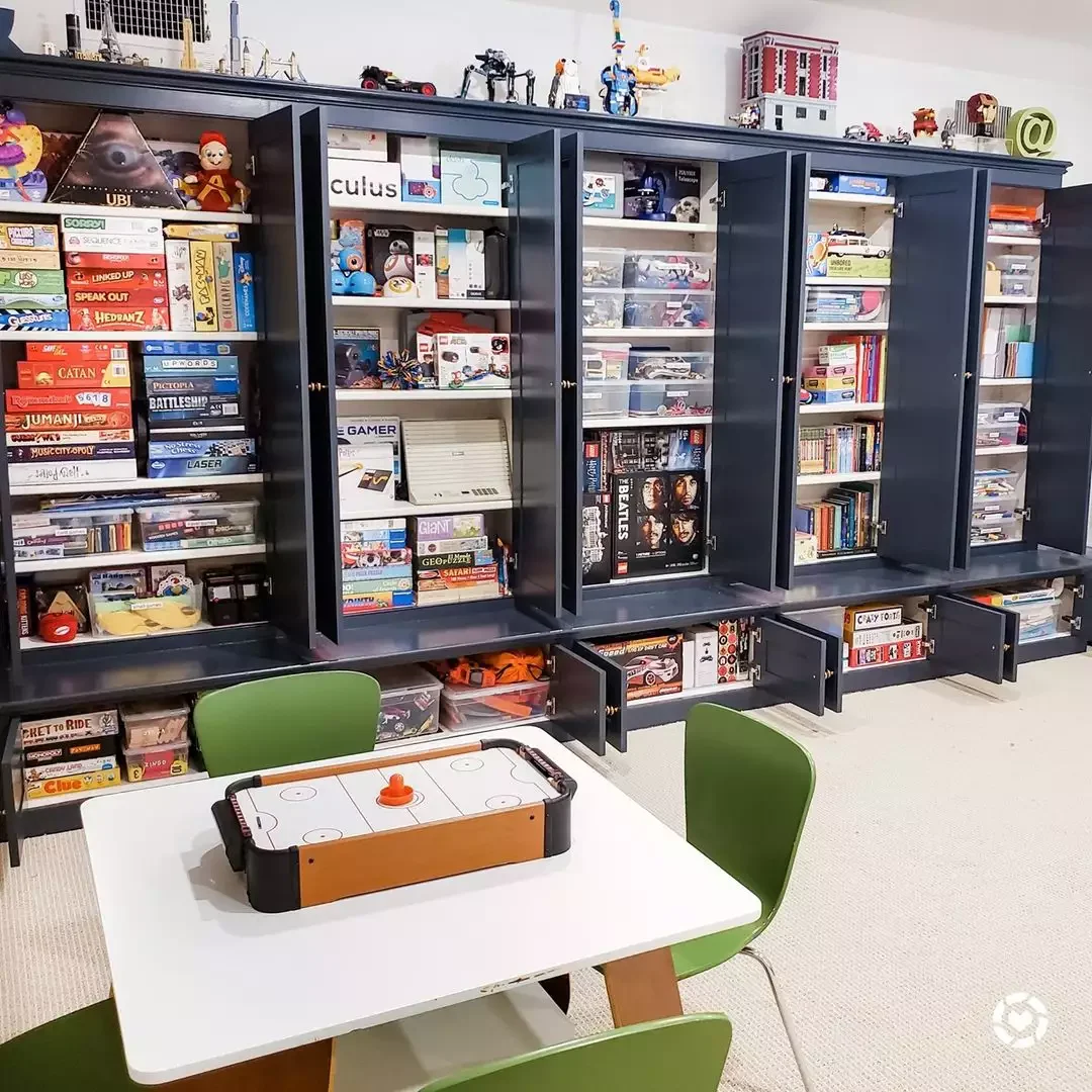 25 Brilliant Ways to Store Your Board Game Collection Stylishly Built-In Cabinets and Drawers