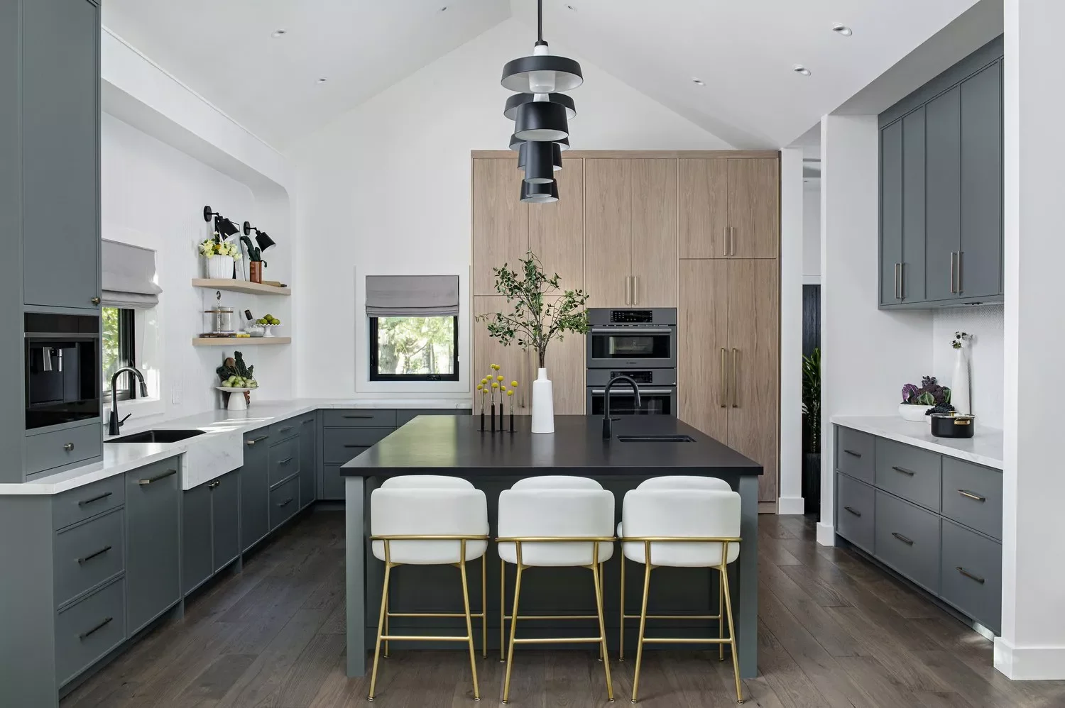 27 Stunning Vaulted Ceiling Ideas That Transform Kitchens Built-In Can Lights