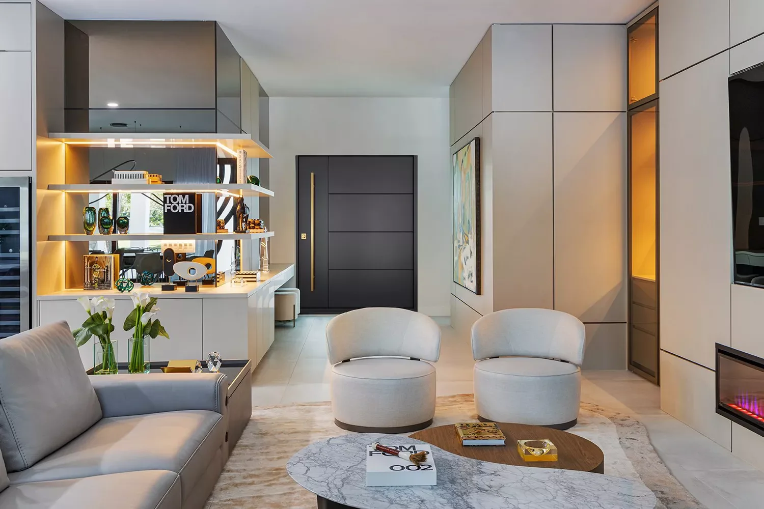 45 Contemporary Living Room Ideas That Create Timeless Style Built-In Lighting