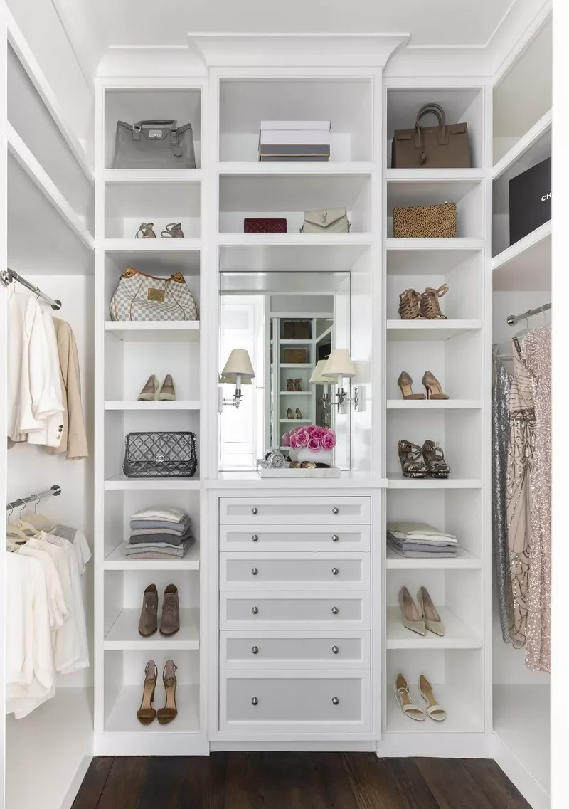 33 Amazing Closet Shelving Ideas That Will Transform Your Storage Space Built-In Vanity
