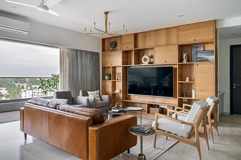 50 Fresh Wood Accent Wall Ideas That Feel Perfectly Modern 26 Built-In Wood TV Wall