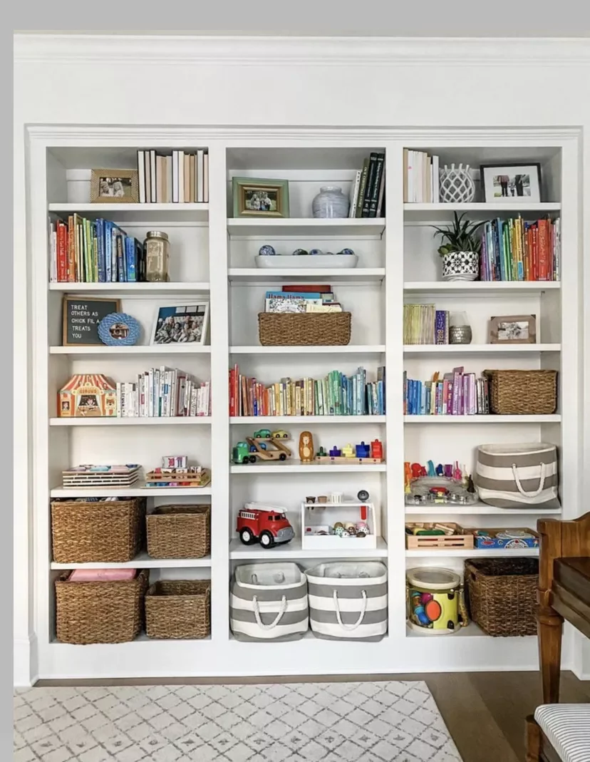 Built-in Bookshelf Storage