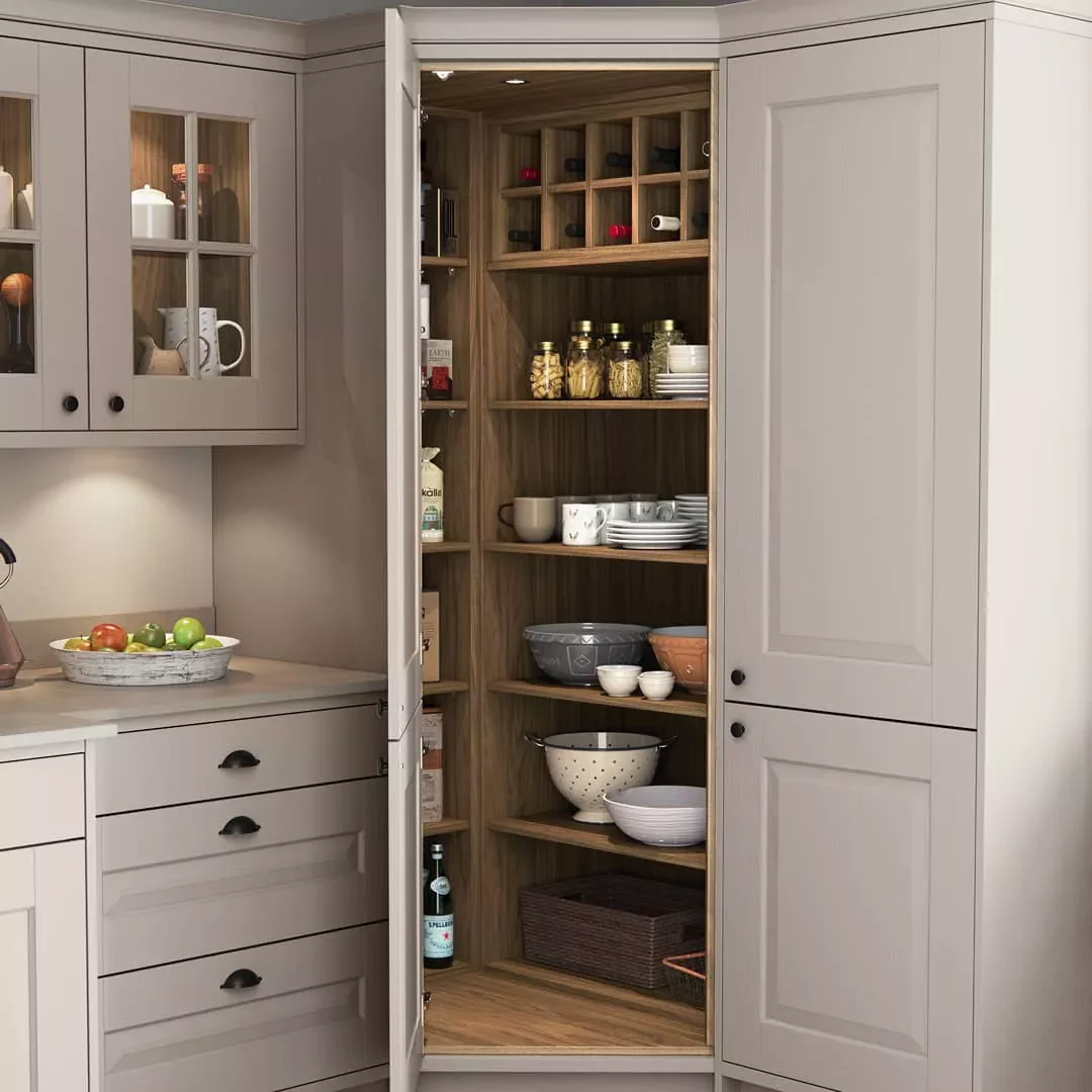37 Corner Pantry Ideas to Transform Your Kitchen Storage Built-in Shelves
