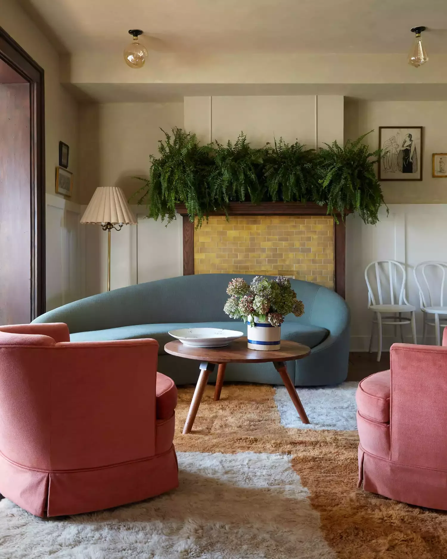 30 Beautiful Spring Mantel Ideas That Will Transform Your Living Space 8 Bushy Boston Ferns
