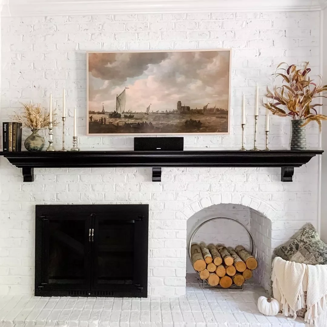 33 Cozy Farmhouse Fireplace Styling Ideas That Transform Your Living Space 11 Bust Out the Branches