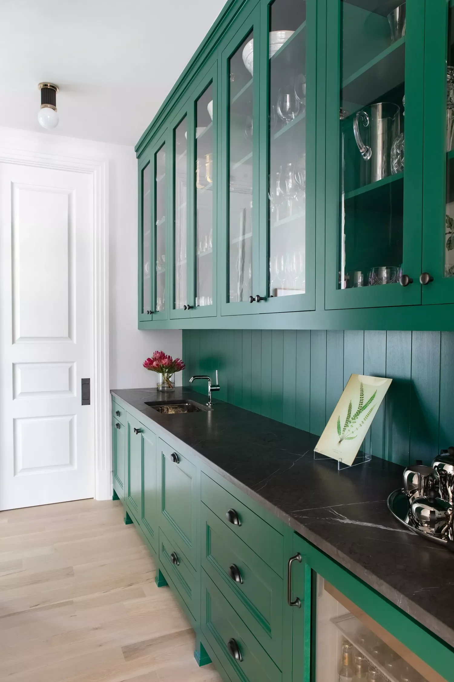 43 Butler's Pantry Ideas That Transform Your Kitchen Storage Into Stylish Function Butler's Pantry With Colorful Cabinetry
