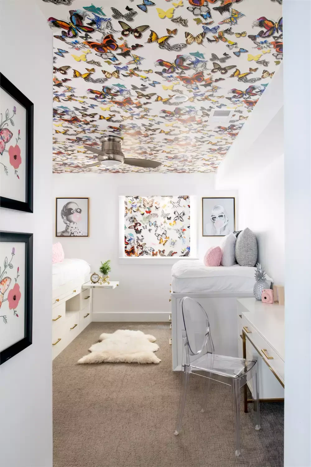 33 Stunning Ceiling Wallpaper Ideas to Transform Your Home's Fifth Wall 10 Butterfly Wallpaper