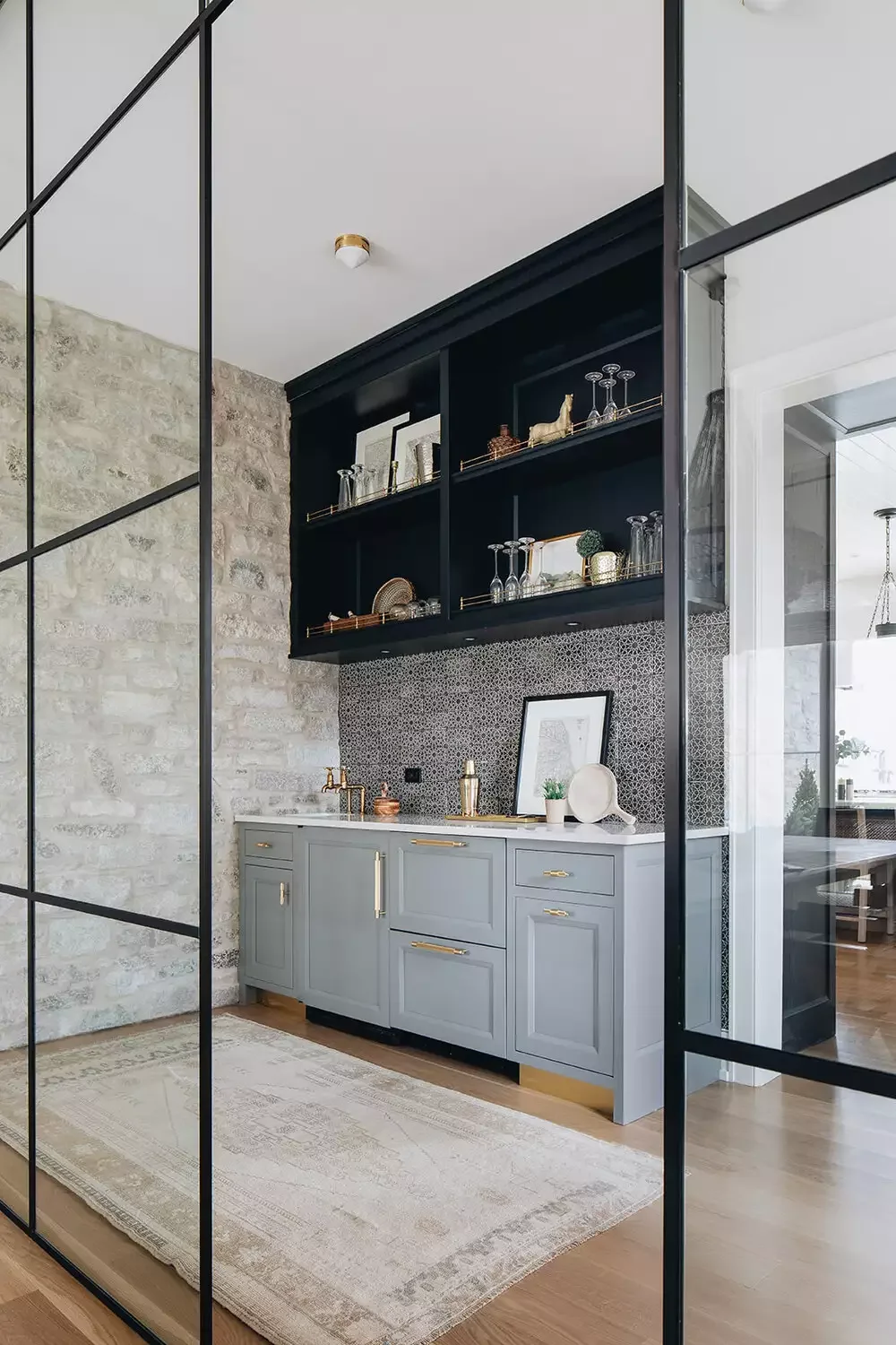 41 Stylish Bar Shelf Ideas That Will Transform Your Home Bar 27 Cabinet-Style Bar Shelf