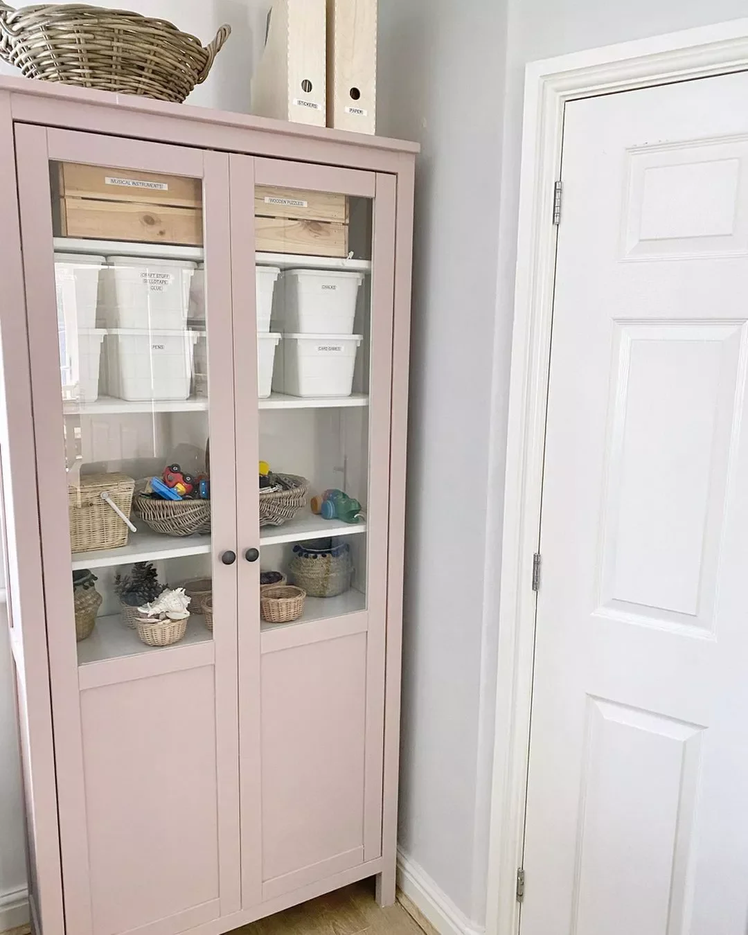 38 Creative LEGO Storage Solutions That'll Transform Your Home's Organization Game Cabinet With Glass-Front Doors