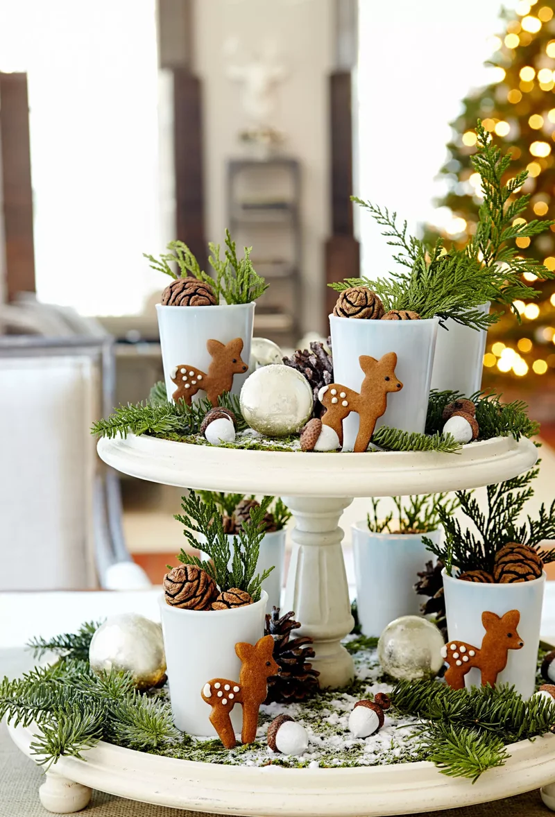 Cake Stand Christmas Table Centerpiece