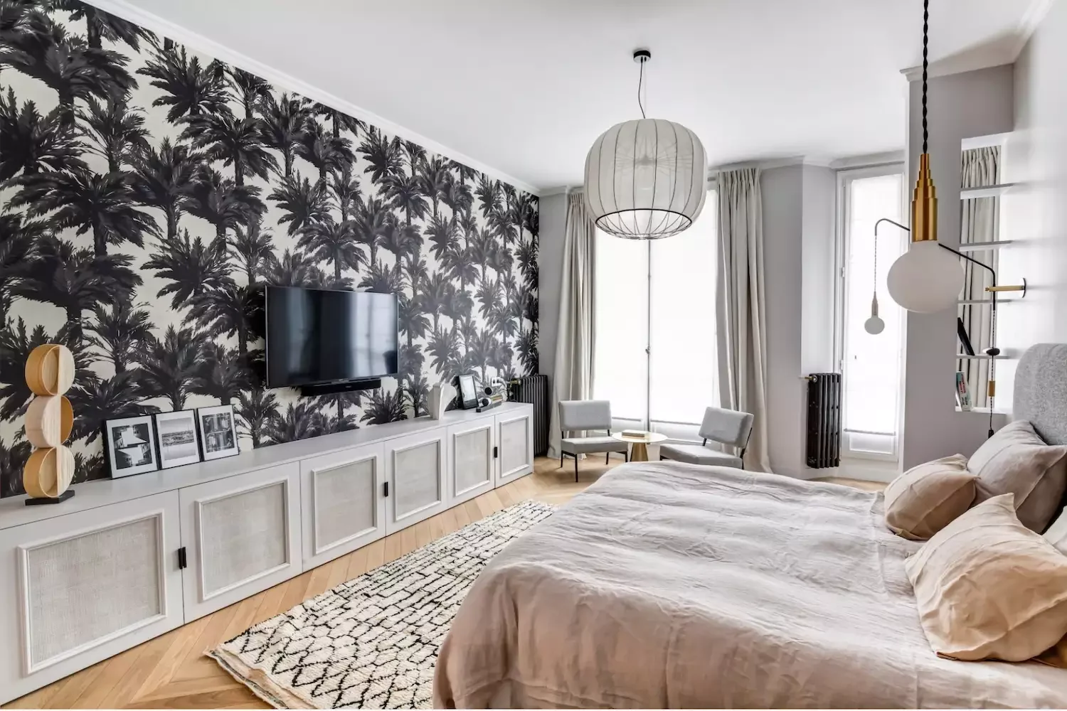 77 Bedroom Design Ideas That Perfectly Balance Personal Style and Sophistication Camouflage the TV