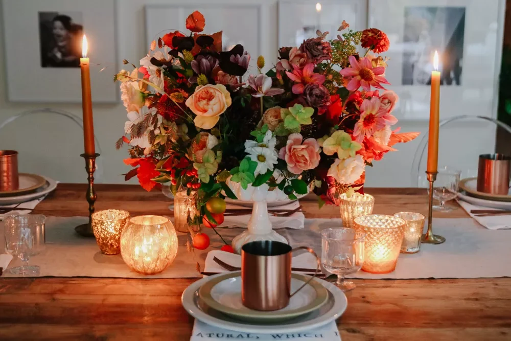 62 Stunning Thanksgiving Table Ideas That Will Wow Your Guests 1 Candlelit Thanksgiving Table