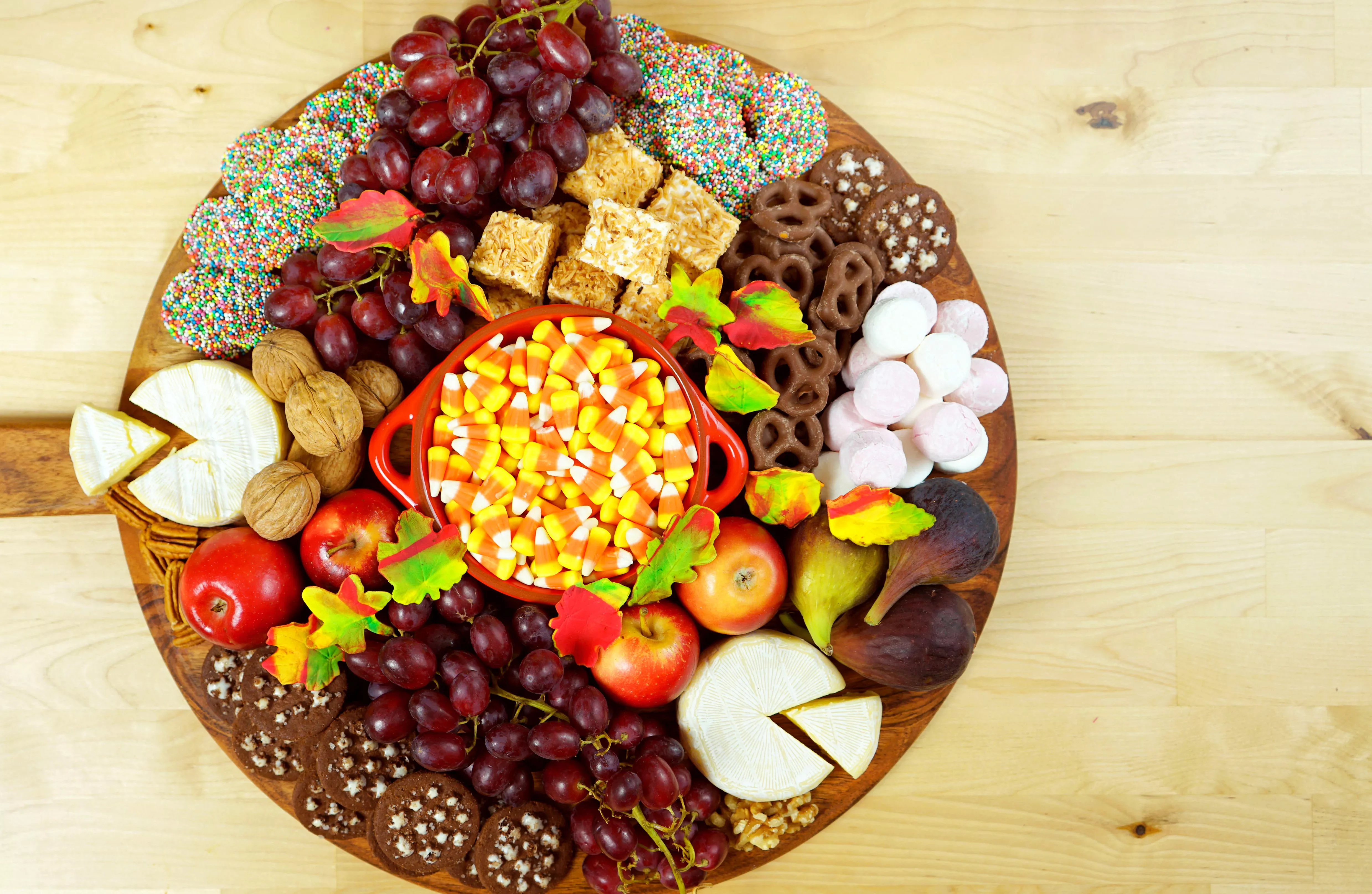 23 Spooky Halloween Charcuterie Board Ideas to Inspire You 9 Candy Corn Dessert Board