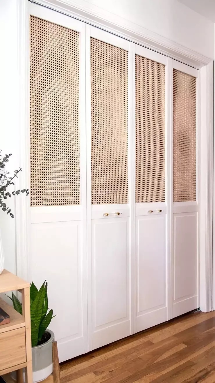 26 Creative DIY Closet Door Makeovers That Transform Your Space 12 Cane Closet Doors