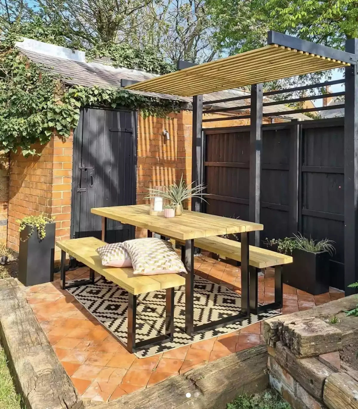 31 Stunning Pergola Ideas to Transform Your Backyard Into a Stylish Retreat 23 Cantilevered Half Pergola
