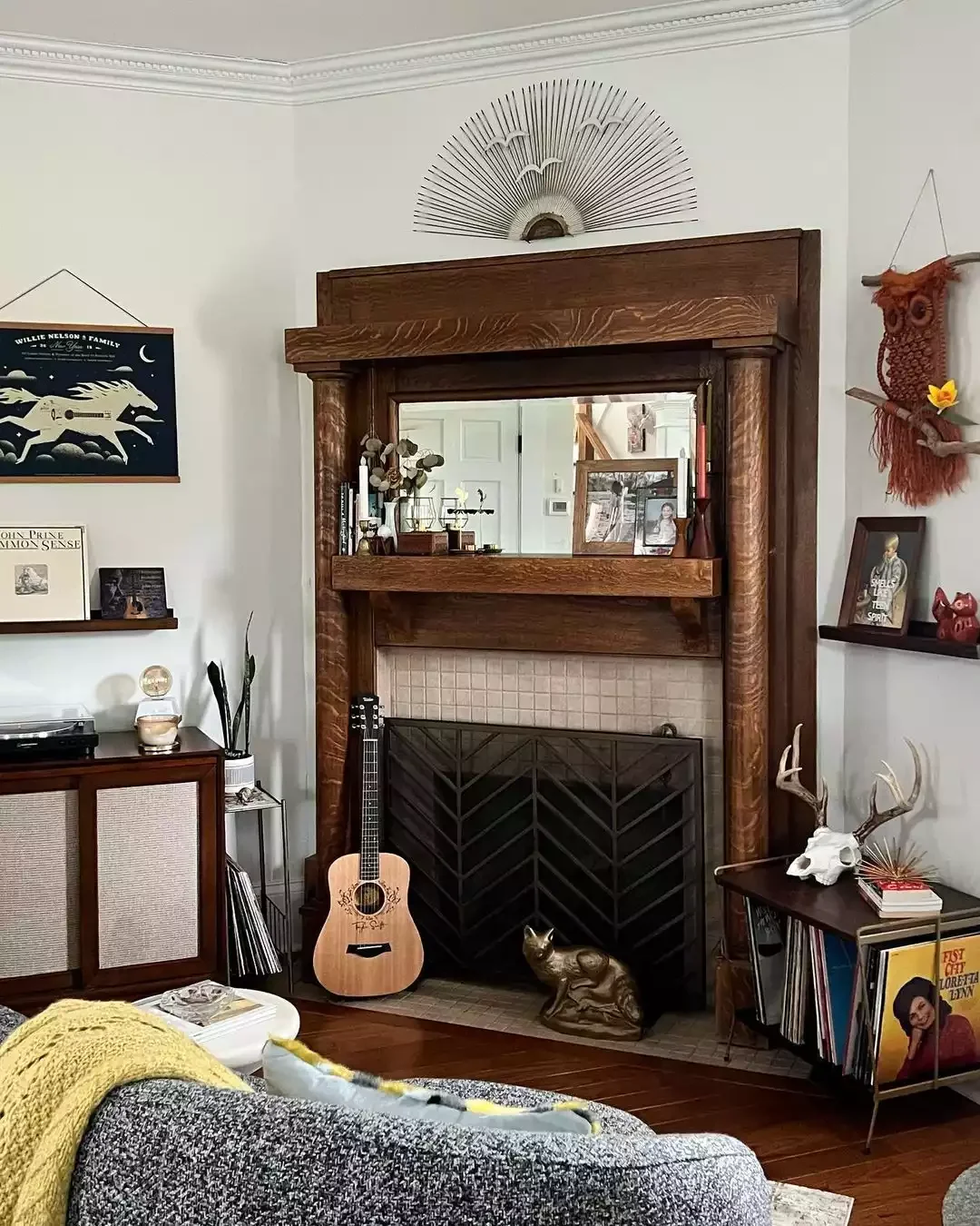 25 Stunning Corner Fireplace Ideas That'll Transform Your Living Space 14 Carve Out a Music Nook