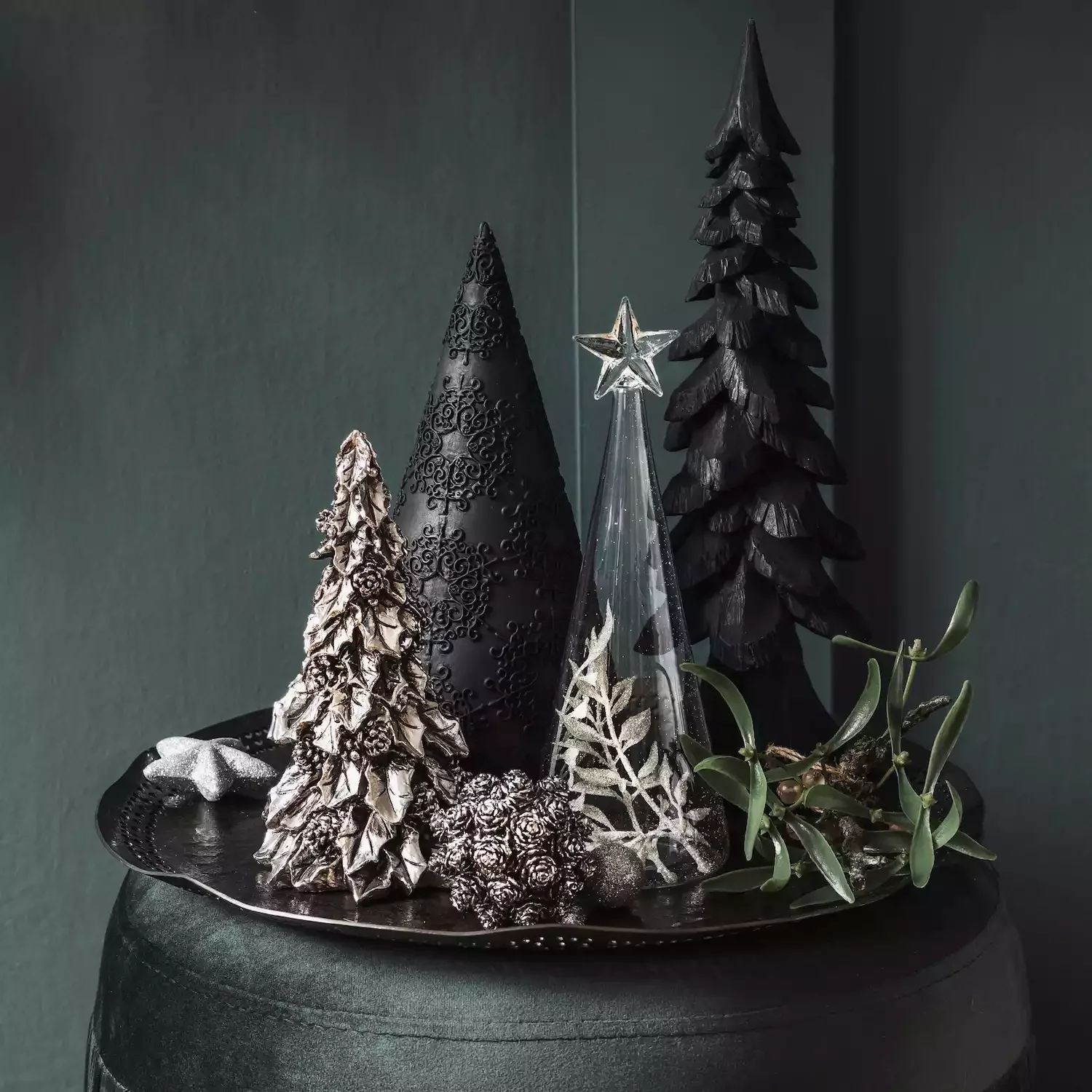 22 Stunning Black Christmas Tree Ideas That Will Transform Your Holiday Decor 16 Carved Black Christmas Tree
