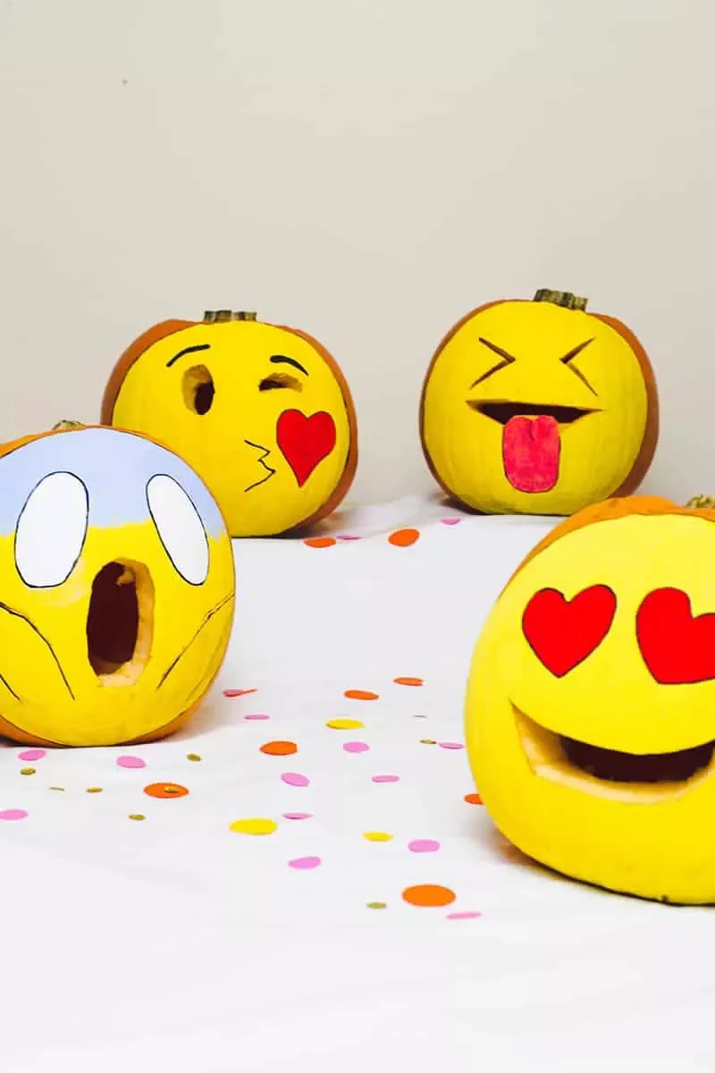 90 Creative Halloween Pumpkin Decorating Ideas to Try This Season 69 Carved Emoji Pumpkin